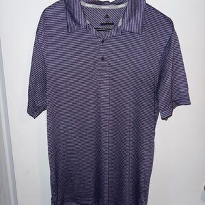 adidas Men's Navy Striped Polo Shirt